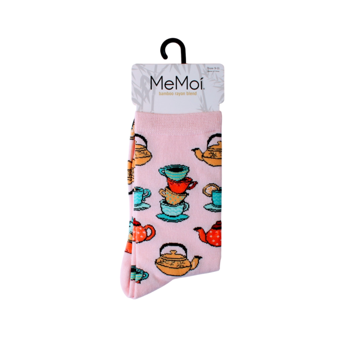 Pink Time for Tea Crew Socks