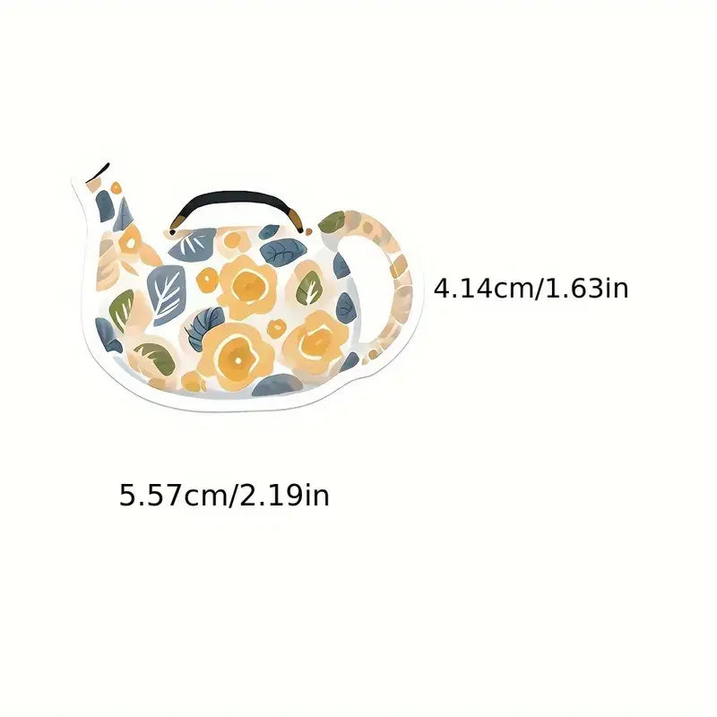 Teapot Floral Stickers